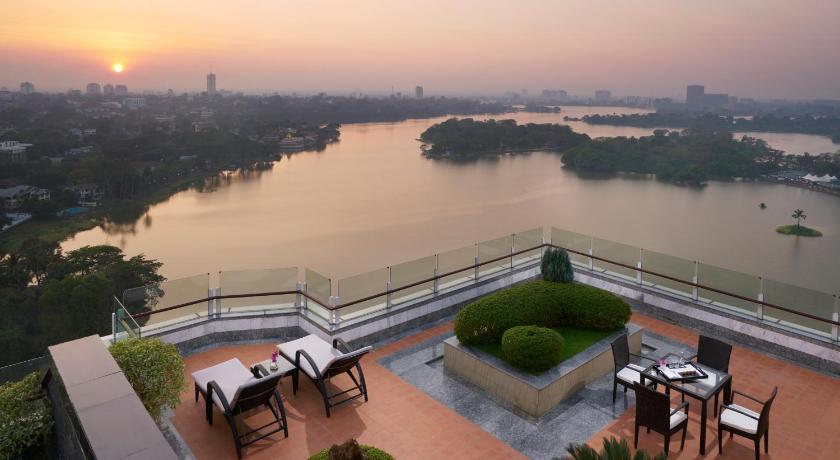 a view from a balcony overlooking a city, Melia Yangon in Yangon