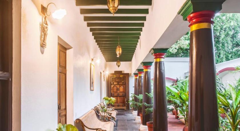 a large outdoor area with a large patio area, Anantha Heritage in Pondicherry
