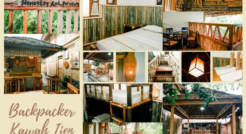 a collage of photos of a living room, Backpacker Kawah Ijen, Homestay & Dormitory in Banyuwangi