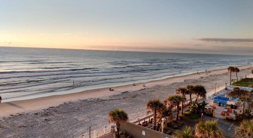 Ocean balmy warm healing breeze on sunny balcony photo