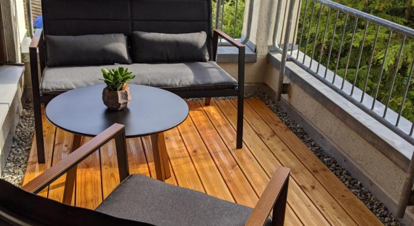 Apartment with parking garage photo