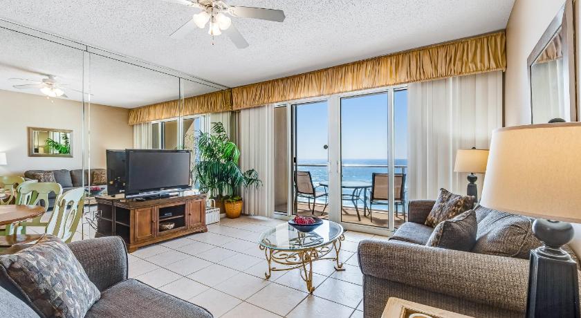 a living room filled with furniture and a tv, Sterling Sands 804 Destin (Condo) in Destin (FL)