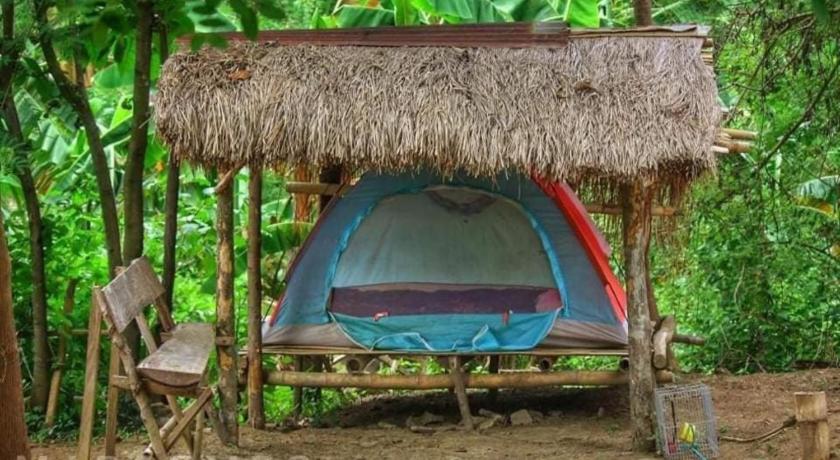 a tent is set up in the shade of a tree, Singalong Nature Campsite Hill in Antipolo