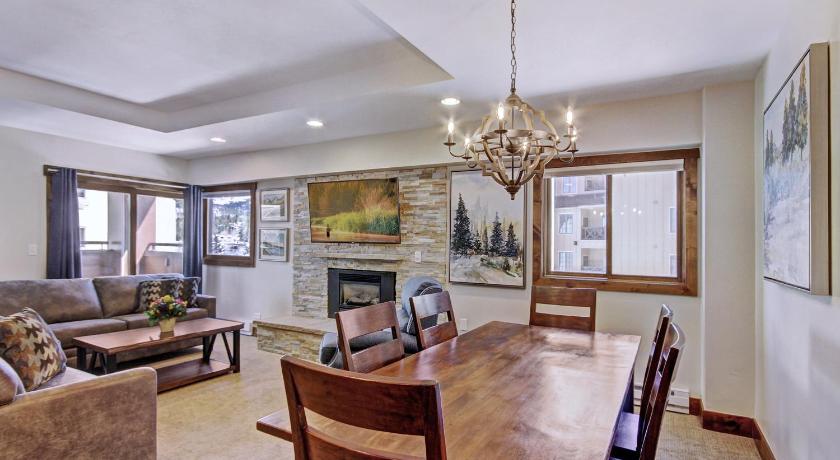 a living room filled with furniture and a fireplace, Village at Breckenridge Wetterhorn 3204 Condo in Breckenridge (CO)