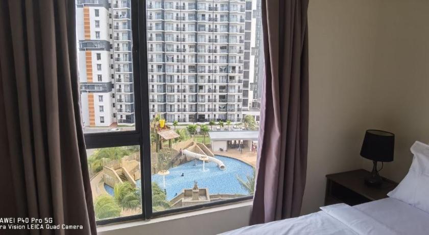 Pool view + water theme park @swiss garden residence photo