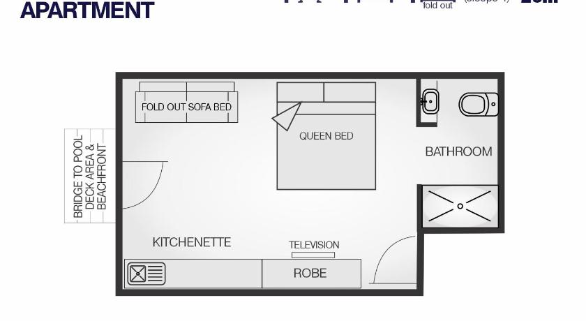 Image of Studio Apartment with Pool View 4