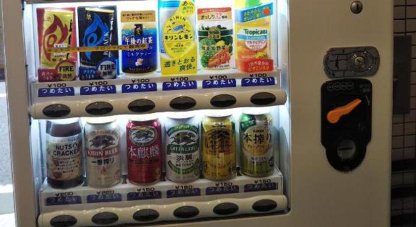a refrigerator filled with lots of different types of drinks, Toyoko Inn Tokyo Kamata No.1 in Tokyo