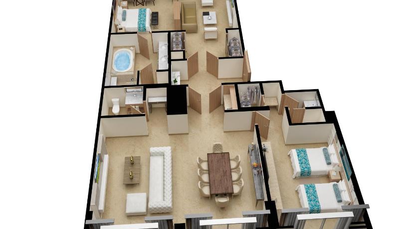 Image de Suite Présidentielle Supérieure 2&nbsp;Chambres avec Vue sur l'Océan - Gratuit pour les Enfants (Superior Two Bedroom Presidential Suite Ocean View - Kids and Teens Free) 17