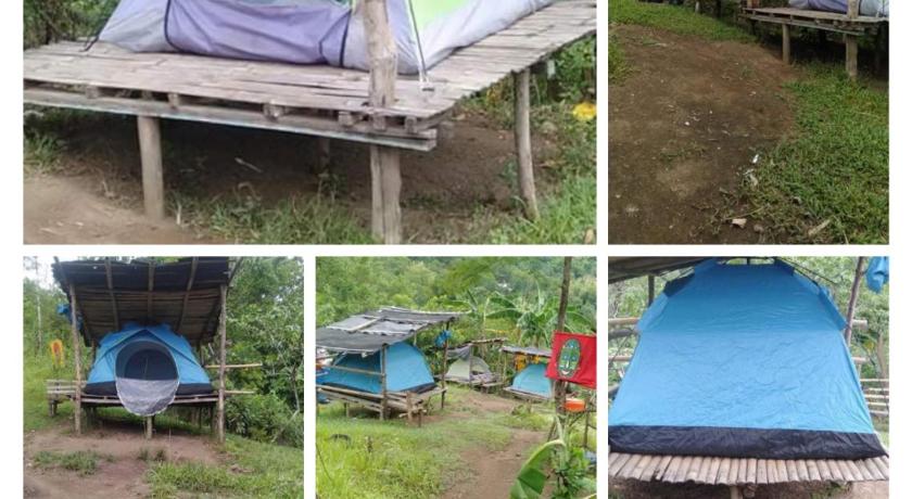 a series of photos showing different types of tents, Camping Paradise and Singalong Mountain Garden in Antipolo