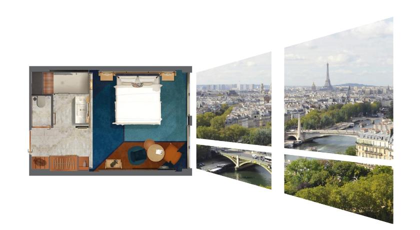 Image of ICONIC - PARIS SKYLINE VIEW, 1 King or 2 Single beds, River Seine and Eiffel Tower view 6