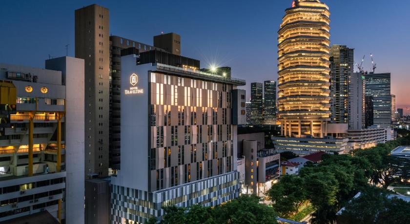 a city street with tall buildings and tall buildings, Hotel Traveltine (SG Clean Certified) in Singapore