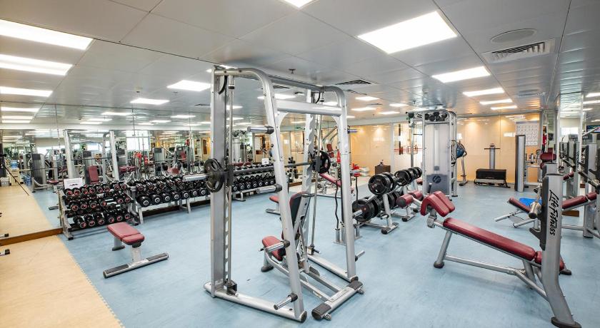a room filled with lots of different types of equipment, City Premiere Hotel Apartments in Dubai