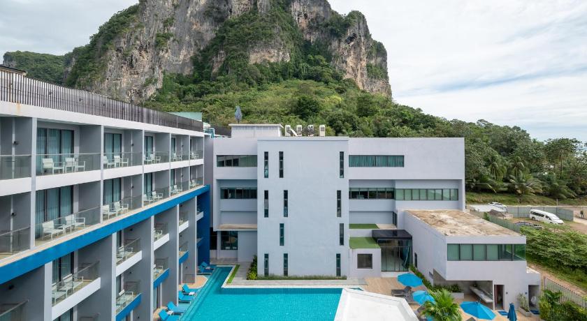 a large building with a balcony overlooking the ocean, BlueSotel SMART Krabi Aonang Beach - Adults only (SHA Extra Plus) in Krabi