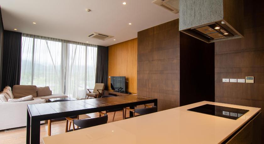 考艾 Khaoyai Luxury Pool Penthouse at ATTA 3星级 单人房 餐厅