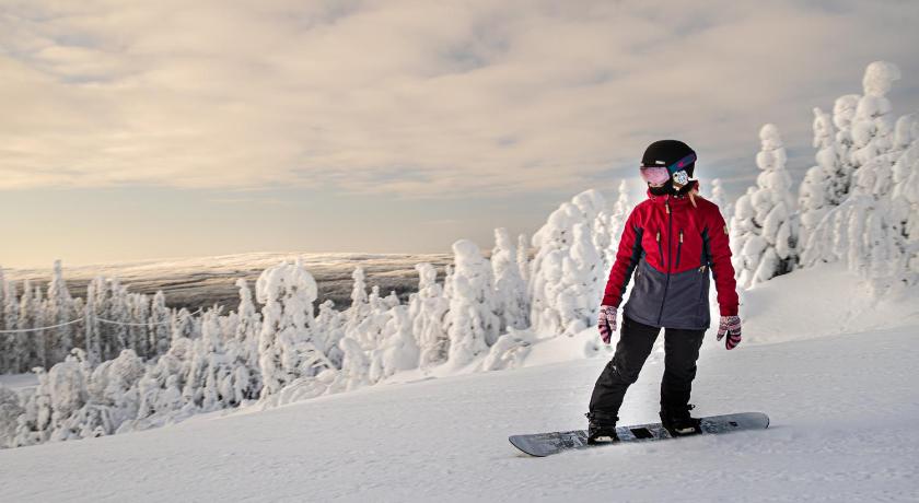 ヒイリンサルミ Ukkohalla Chalets 4つ星 ホテル プール