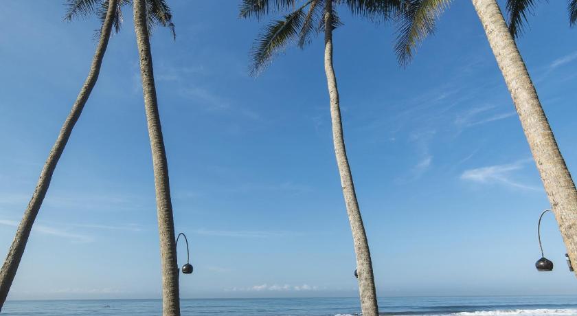 a beach with palm trees and palm trees, Boutique Sensation in Bali
