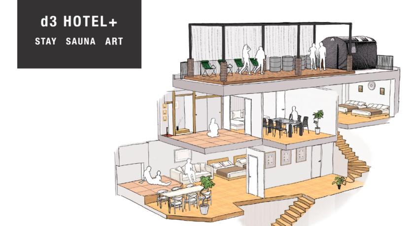 오사카 d3 HOTEL+Gallery 2 & 3 3성급 숙소 객실