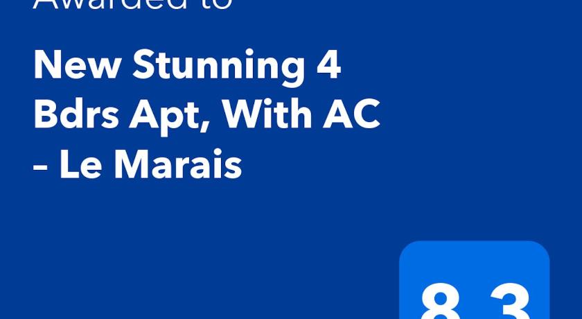 New Stunning 4 bdrs Apt with AC – Le Marais - image 9