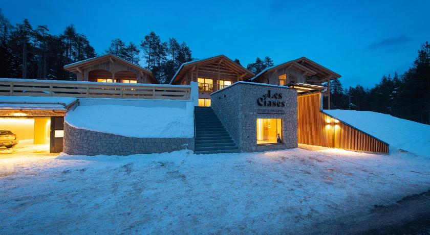 マレーベ Les Ciases Chalets Dolomites Apt 3 3つ星 シングルルーム プール