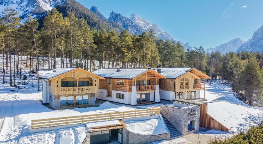 マレーベ Les Ciases Chalets Dolomites Apt 2 3つ星 シングルルーム ロビー