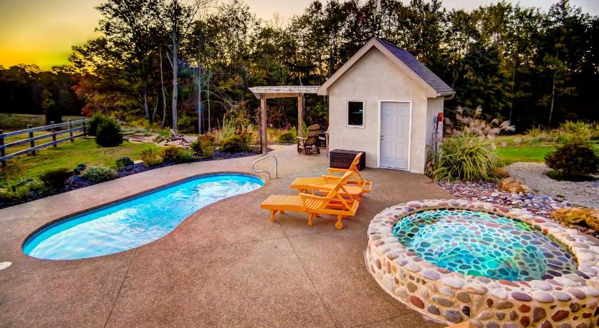 뉴 플리마우스 (OH) Cherry Ridge Retreat Luxury Cabins 4성급 숙소 레스토랑
