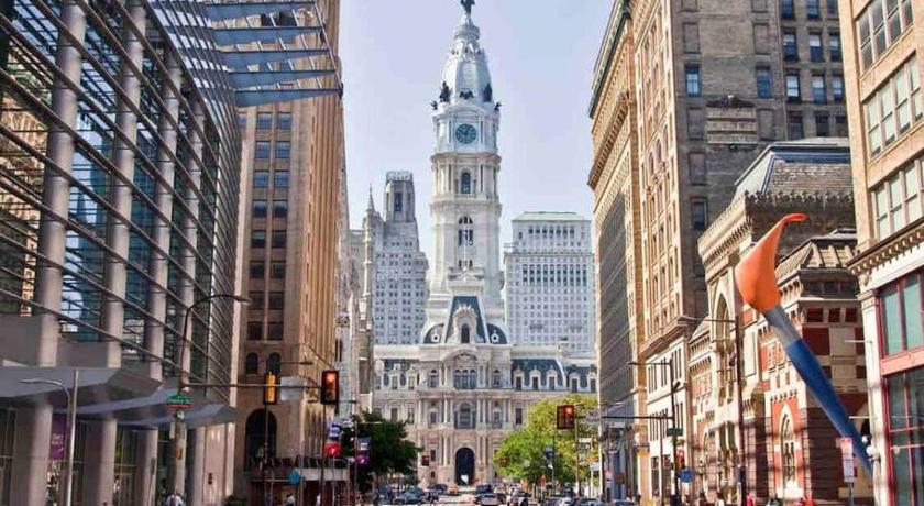 필라델피아 (PA) 402 Stylish luxe Apt at center city self check-in 4성급 숙소 레스토랑