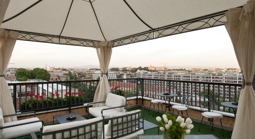 ローマ Trilussa Palace Hotel Congress & Spa 4つ星 ホテル 眺望