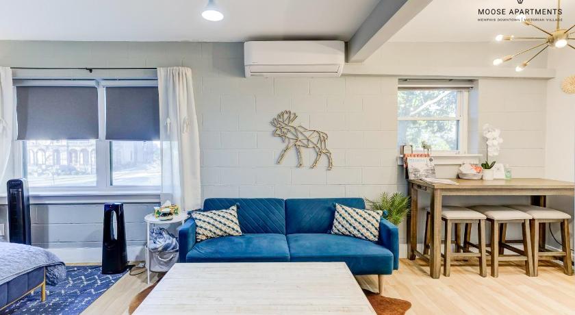 Memphis (TN) The Moose #7 - Instaworthy Studio with Amazing Views, Free Parking & Heated King Bed 4-Star Accommodation suite