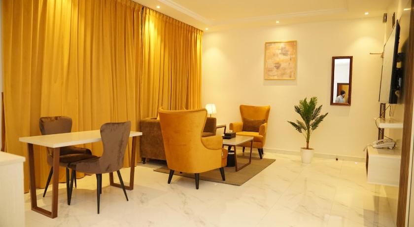 ダンマーム view Rose Hotel Apartment 4つ星 ゲストハウス ロビー