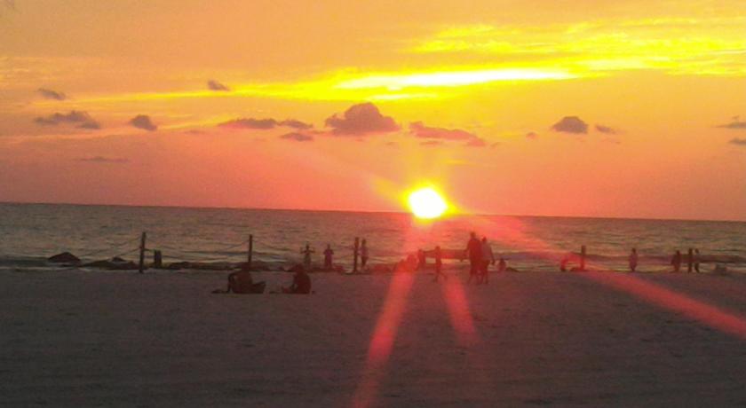 a sunset view of a beach at sunset, Belleview Gulf Condos in Indian Shores (FL)