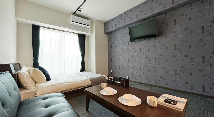 히로시마 Nagomi by b hotel - Comfy 1 Bedroom in City Center for 3ppl 3성급 숙소 스위트룸