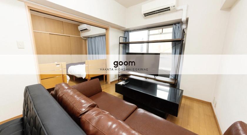 후쿠오카 goom monthly Hotel Hakata-Higashihie-Ekimae 3성급 게스트하우스 로비