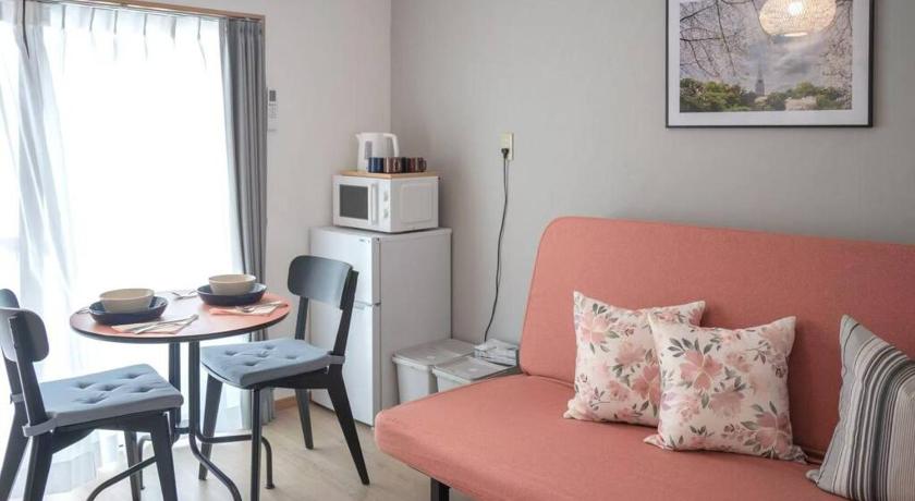 도쿄 / 동경 新宿一站5分钟-302-餐馆购物街-安静品质公寓-直达皇居秋叶原 3성급 싱글룸 로비