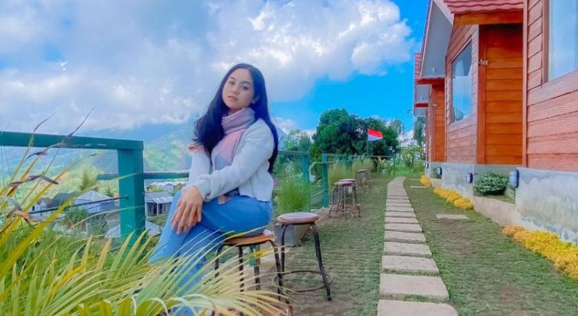 バリ Pondok Alengkong Kintamani ホテル 眺望