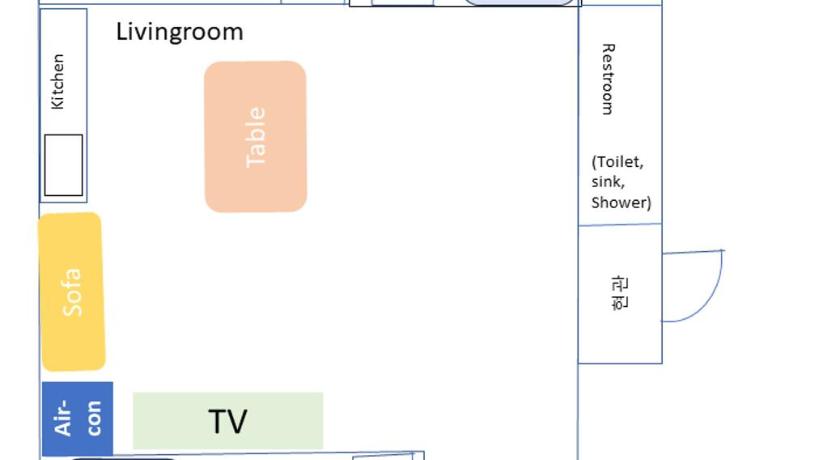 서울 New, Private, 3 rooms, Hongdae, 6 Persons 4성급 싱글룸 전망