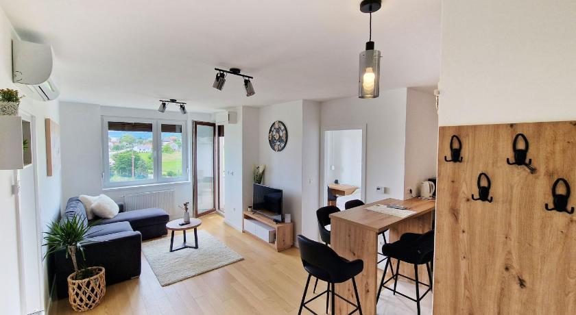 Apartment Queen, self check-in, free private garage parking