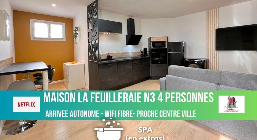 MAISON LA FEUILLERAIE N3-standingmaison-Wifi-proche centre ville-PROPERTY RENTAL NM