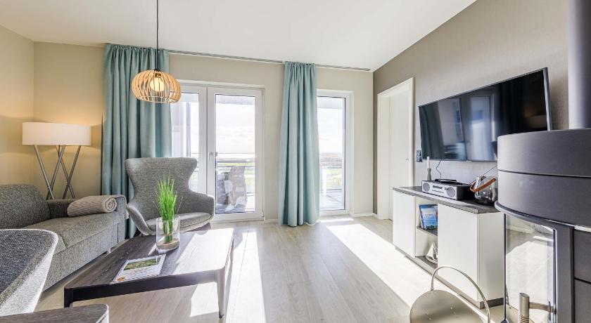 5 Sterne Ferienwohnung Stranddomizil mit Eckbalkon und Boddenblick