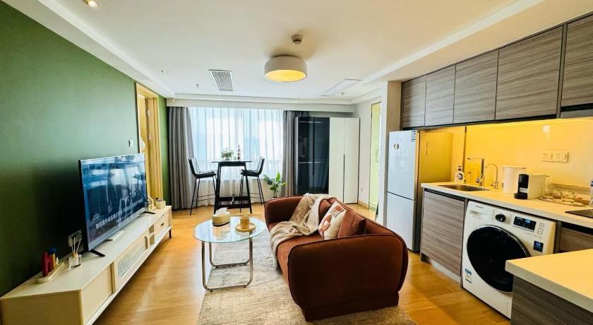 上海 Shanghai Lerongju Boutique Apartment Metro Line 8 20meter 3つ星 ゲストハウス 客室