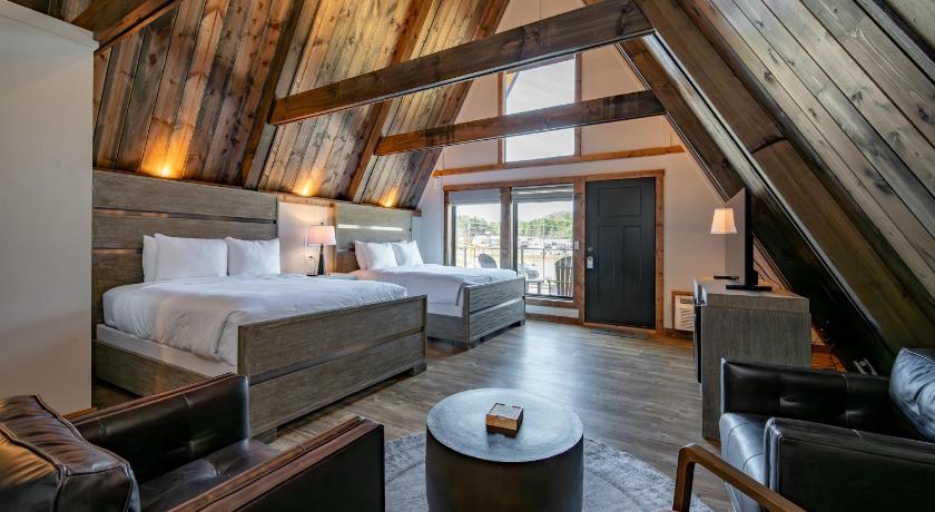 오클랜드 (MD) Cove Creek Lodge 201 Poolside Double Queen Fireplace Room 3성급 숙소 객실