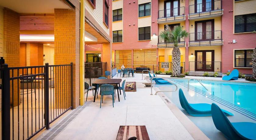 샌안토니오 (TX) Downtown 1BR-w pool&parkng,Near Rvrwalk & Conv Ctr 5성급 숙소 레스토랑