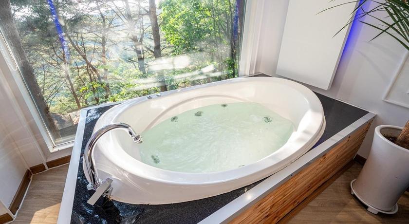 ヘンソン Hoengseong Couple Star in Porest Pension 3つ星 ゲストハウス プール