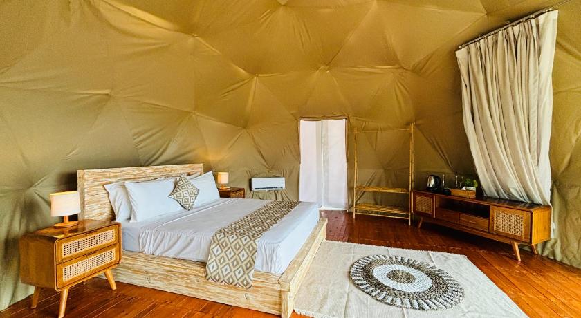 발리 De'Ra Hills Camp Kintamani 2성급 싱글룸 전망