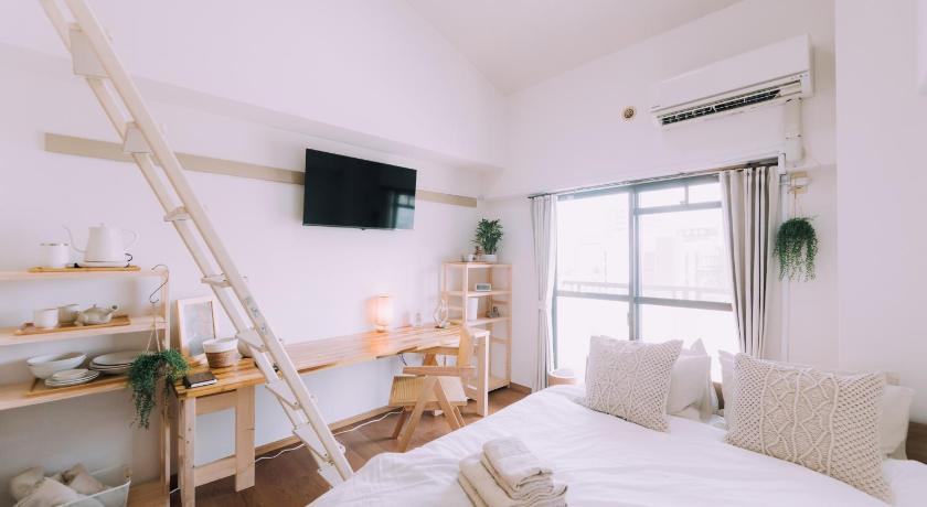 후쿠오카 New! Top 7th floor 702 Japandi loft in Prime Location 4성급 싱글룸 스위트룸