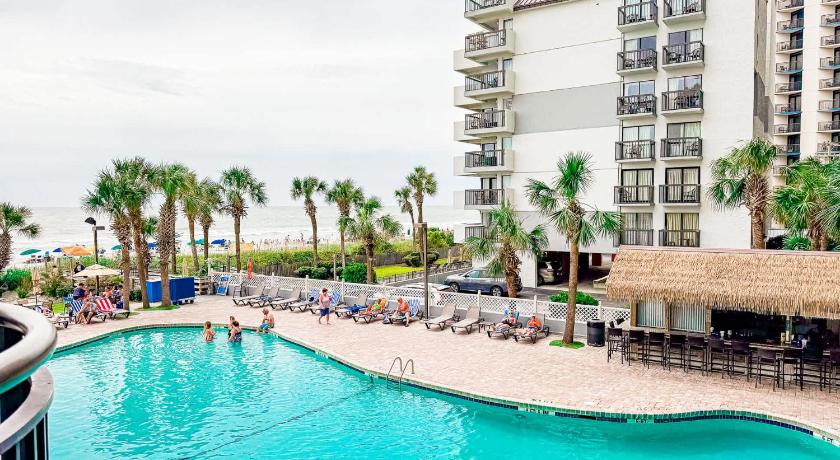 머틀 비치 (SC) Tropical Suite at Oceanfront Resort w Lazy River 숙소 로비