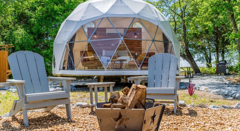 Stargazing domes on a farm