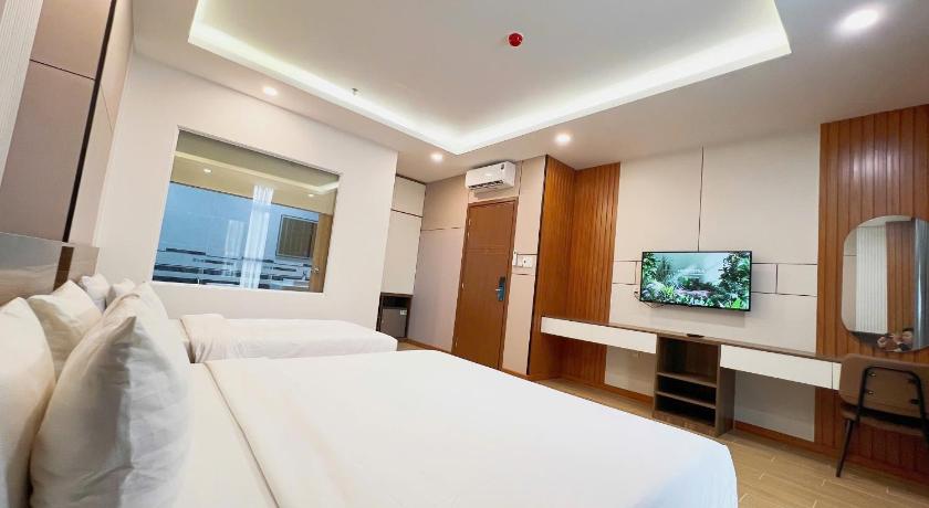 胡志明市 K&T Hotel Sân Bay TSN-150m Từ Nhà Ga T3 3星级 酒店 客房