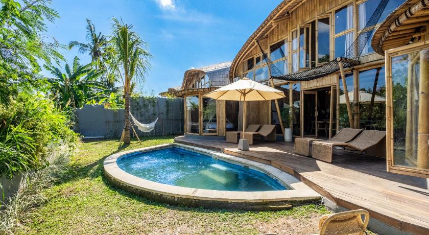 バリ Noon Bamboo Villas Pererenan 4つ星 ホテル 眺望