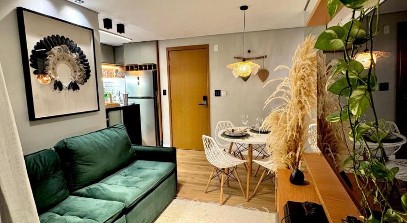 マナウス Apartamento com vista praia Ponta Negra 5つ星 シングルルーム 眺望