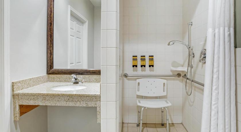 Image of accessible - suite queen bed, mobility accessible, communication assistance, roll in shower, kitchen 2